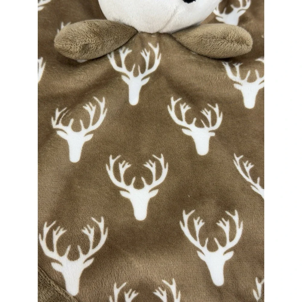 Levtex Baby Deer Security Blanket Lovey Brown White Buck Antlers 15x15 Lovie